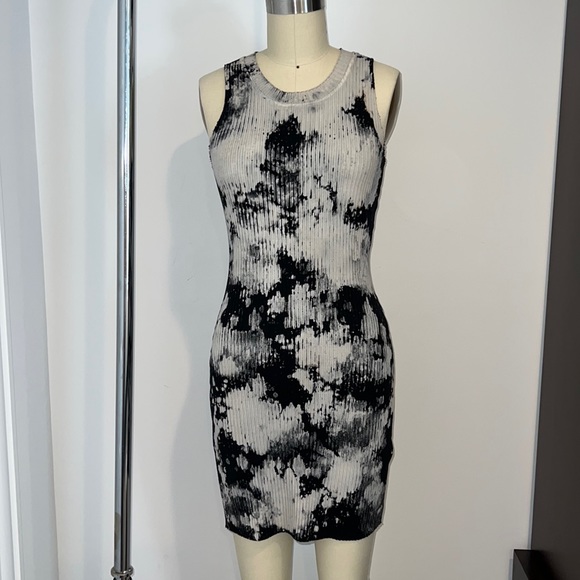 Cotton Citizen Black and Grey Tie Dye IBIZA TANK DRESS - Picture 4 of 16